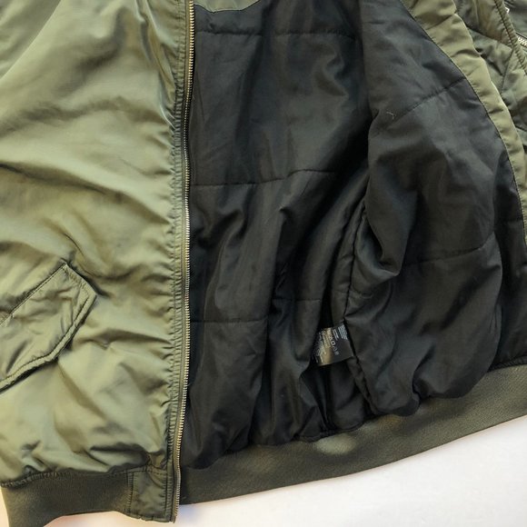 H&M Bomber Jacket Padded Green - Size 6 - Picture 3 of 6